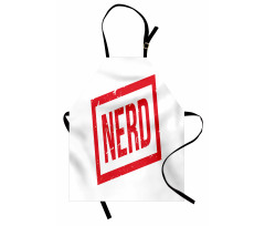 Nerd Wording Grunge Style Apron