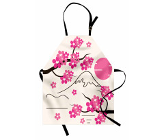 Japan Sakura and Hill Apron