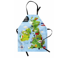 Maps of Britain Ireland Apron