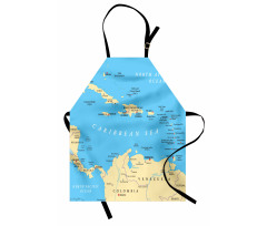 Caribbean Capitals Map Apron