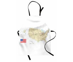 USA Detailed Country Map Apron