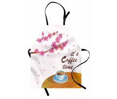 Cherry Blossom and Cup Apron