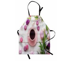 Cup Macaroon and Tulips Apron