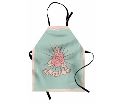 Vintage Rose and Love Apron