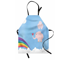 Elephant Rainbow Sky Apron