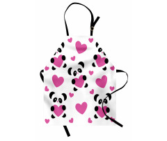 Love Pandas Hearts Apron