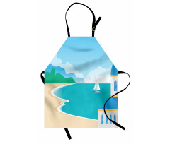 Calm Seascape Cartoon Apron