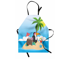 Tropic Funny Cartoon Apron