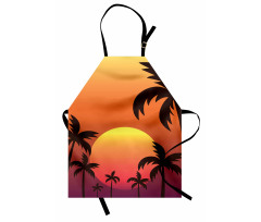 Sunset with Palms Art Apron