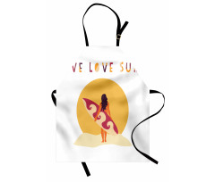 Live Love Surf Girl Apron