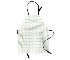 Pastel Exotic Leaves Art Apron