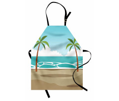 Ocean and Palm Trees Apron