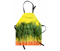 Carrots in a Row Art Apron