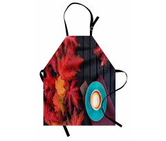 Coffee Fall Leaves Apron