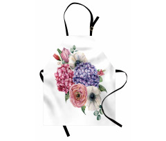 Hydrangea Mix Bouquet Art Apron