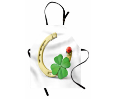 Horseshoe Ladybug Shamrock Apron