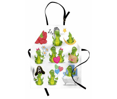 Characters in Action Apron