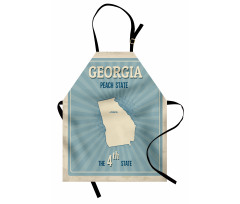 Typographic Map Pattern Apron