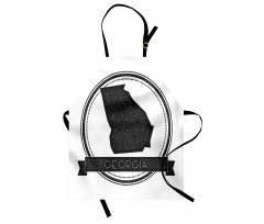 Monochrome Round Pattern Apron