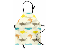 Whale Shark and Turtle Apron