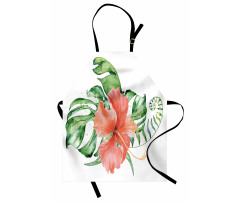 Lush Exotic Single Flower Apron