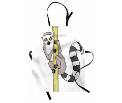 Tropical Ring Tailed Cartoon Apron