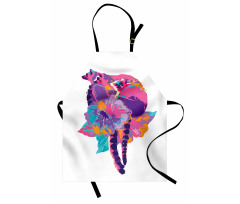 Abstract Madagascar Monkey Apron