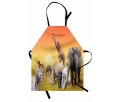 Wildlife Animals at Sunset Apron