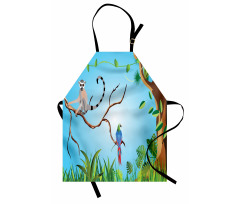 Tropical Botanical Parrot Apron