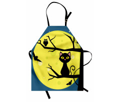 Cat and Owl on Branches Apron
