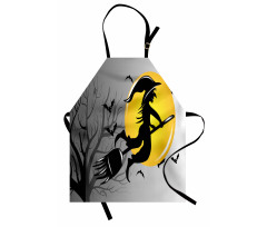 Witch Flies on Full Moon Apron