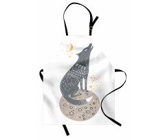 Howling Wolf Planet Apron