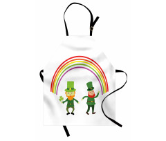 Leprechauns Under a Rainbow Apron