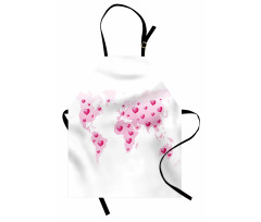 Global Dots Heart Love Apron