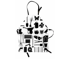 Monochrome Garden Items Apron