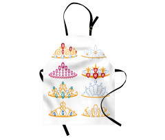 Golden Gemstones Tiaras Apron