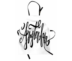 Cursive Modern Typography Apron