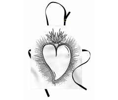 Heart with Rays Apron