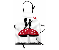 Little Girls on Toadstool Apron