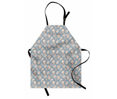 Vintage Peonies and Anchors Apron