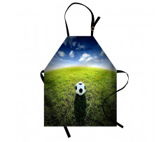 Soccer Ball on a Grassy Hill Apron