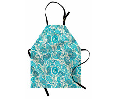 Paisley Blue Flowers Apron