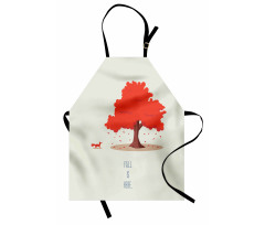 Fall is Here Animal and Tree Apron