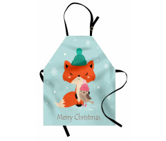 Merry Christmas Bird Animal Apron