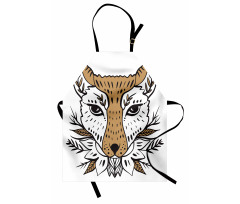 Botanical Ornament Animal Head Apron