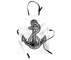 Monochrome Anchor Apron