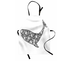 Zentangle Whale Apron