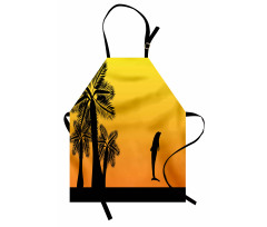 Ombre Sunset Palms Dolphin Apron