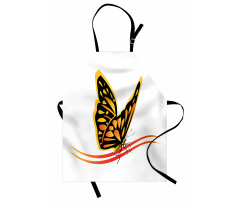 Delicate Spring Moth Art Apron