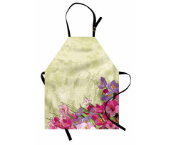 Flora Grunge Theme Apron